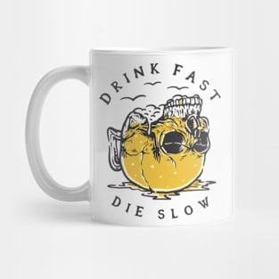 rock skull terror - drink fast die slow Mug